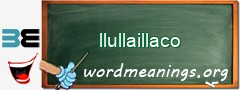 WordMeaning blackboard for llullaillaco